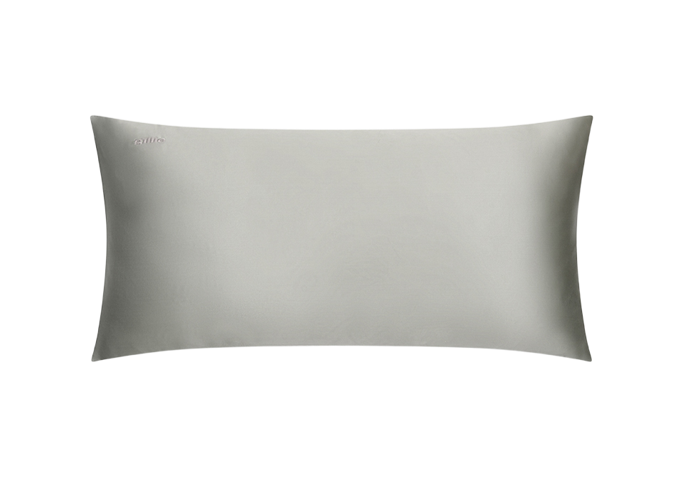 Graues Seideskissenbezug aus Maulbeer Seide