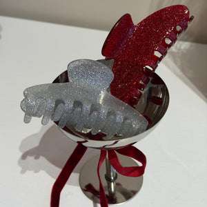 Amy Haarklammer rot und silver