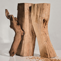 Holz Stämme mit grauem Hintergrund