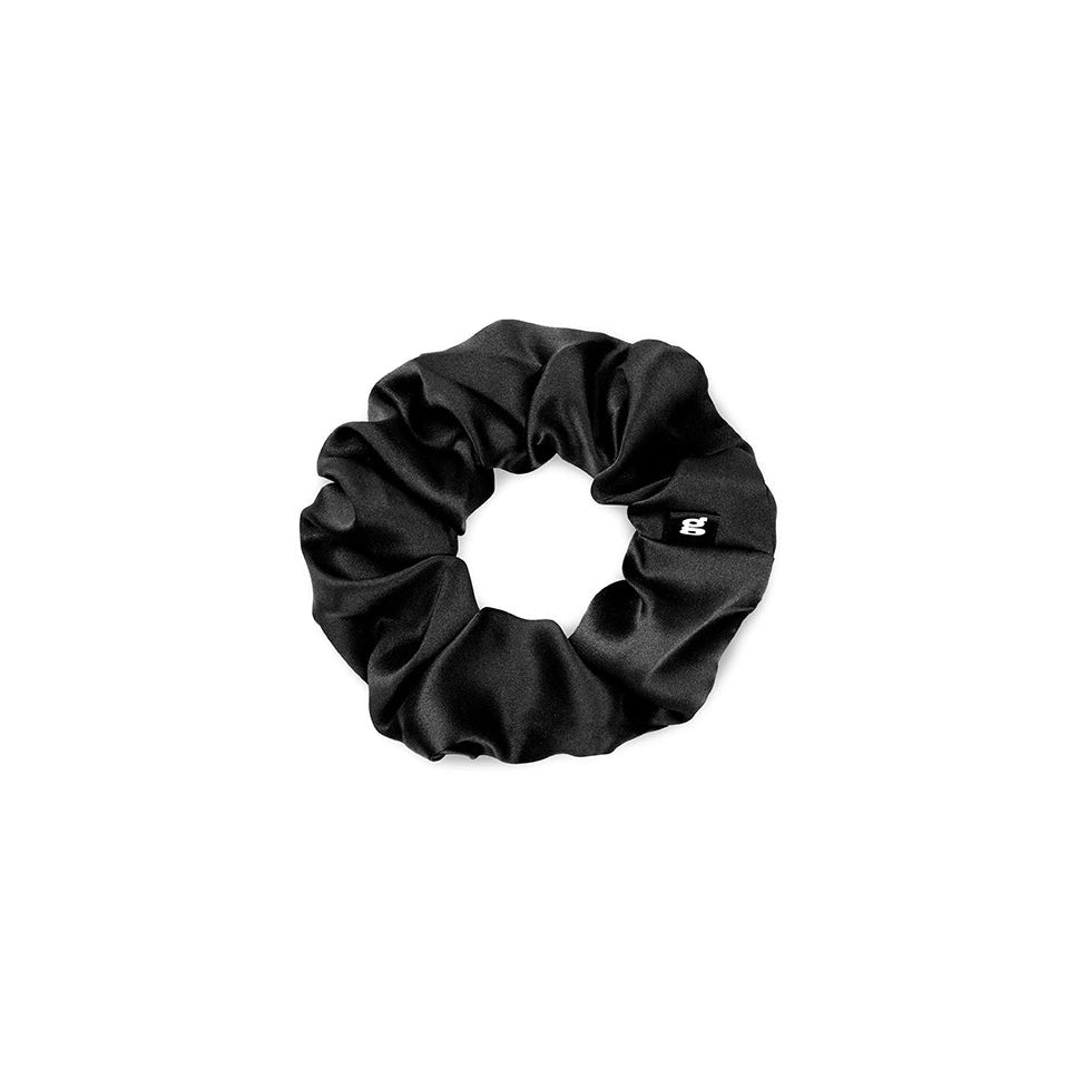 Braunes M Seiden Scrunchie